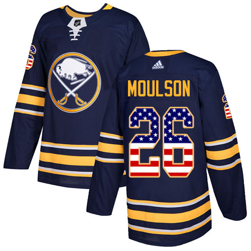 Kinder Buffalo Sabres Eishockey Trikot Matt Moulson #26 Authentic Navy Blau USA Flag Fashion